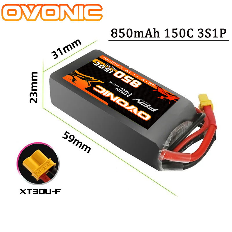 แบตเตอรี่ OVONIC 150C 850mAh L - Drone Battery 3S บทวิจารณ์และราคา